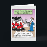prettige feestdagen kaart - Chrismukkah Santa Clau<br><div class="desc">Verstuur je Happy Channukah en kerstwensen naar familie,  vrienden en collega's met een Kronicles-cartoon van John Kron.</div>