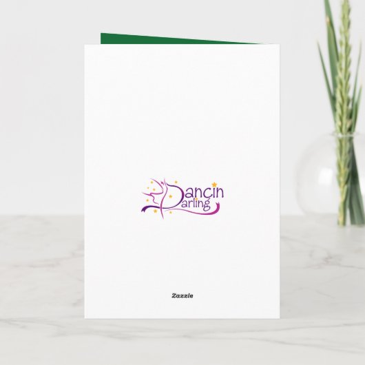 Prettige feestdagen Kaart Dansleraar (Achterkant)