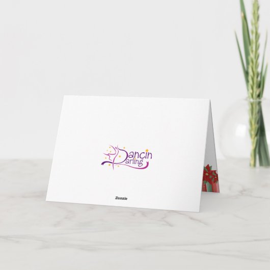 Prettige feestdagen Kaart Dansleraar (Achterkant)