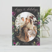 Prettige feestdagen Kaart Dark Moody Elegant (Staand voorkant)