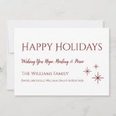 Prettige feestdagen Kaart Eenvoudige sneeuwvlokken (Voorkant)