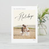 Prettige feestdagen Kaart Elegant Chic (Staand voorkant)