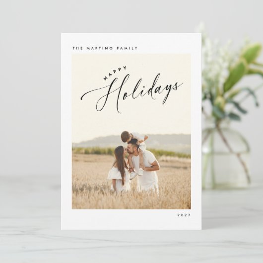 Prettige feestdagen Kaart Elegant Chic (Staand voorkant)