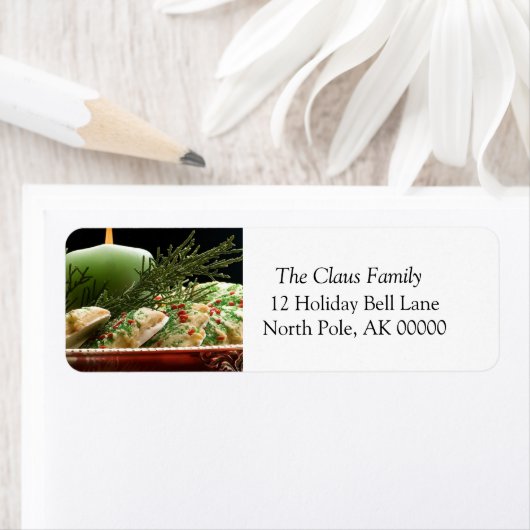 Prettige feestdagen Kaart Envelope Label (Insitu)