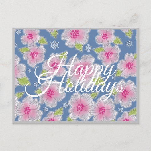 Prettige feestdagen Kaart Flowers Elegance (Voorkant)