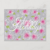 Prettige feestdagen Kaart Flowers Elegance (Voorkant)