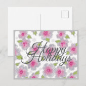 Prettige feestdagen Kaart Flowers Elegance (Voorkant / Achterkant)