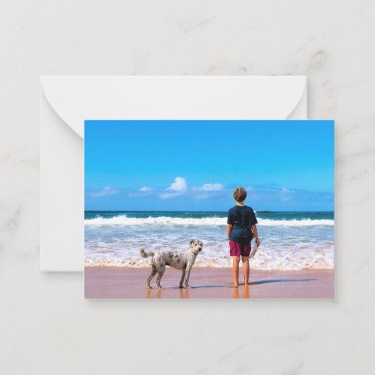 Prettige feestdagen Kaart Gepersonaliseerde aangep Notitiekaartje (Achterkant)