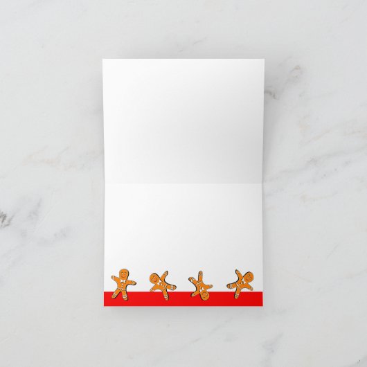 Prettige feestdagen Kaart Gingerbread Man (Binnen)