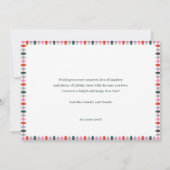 Prettige feestdagen Kaart Gingham Familie Foto Mod (Achterkant)