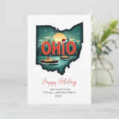 Prettige feestdagen Kaart Kaart van Idaho (Staand voorkant)