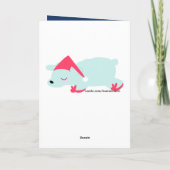 Prettige feestdagen Kaart Kerst Polar Beer Kaart (Achterkant)