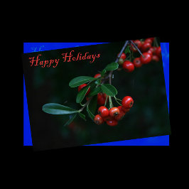 Prettige feestdagen Kaart met rode bessen