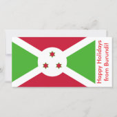 Prettige feestdagen Kaart met vlag van Burundi (Voorkant)