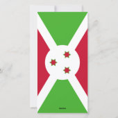 Prettige feestdagen Kaart met vlag van Burundi (Achterkant)