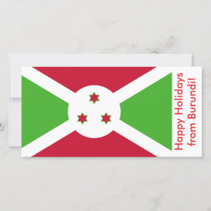Prettige feestdagen Kaart met vlag van Burundi