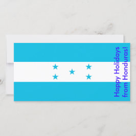 Prettige feestdagen Kaart met vlag van Honduras