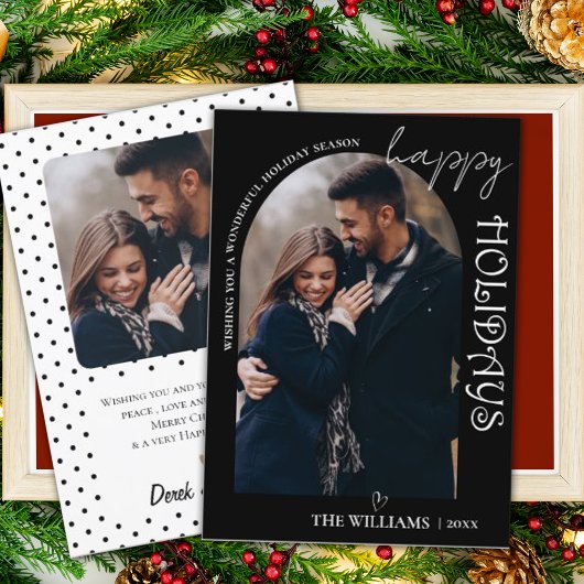 Prettige feestdagen Kaart Minimalistische Black Mu