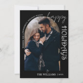 Prettige feestdagen Kaart Minimalistische Black Mu (Voorkant)