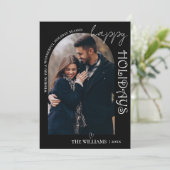 Prettige feestdagen Kaart Minimalistische Black Mu (Staand voorkant)