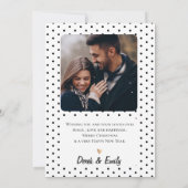 Prettige feestdagen Kaart Minimalistische Black Mu (Achterkant)