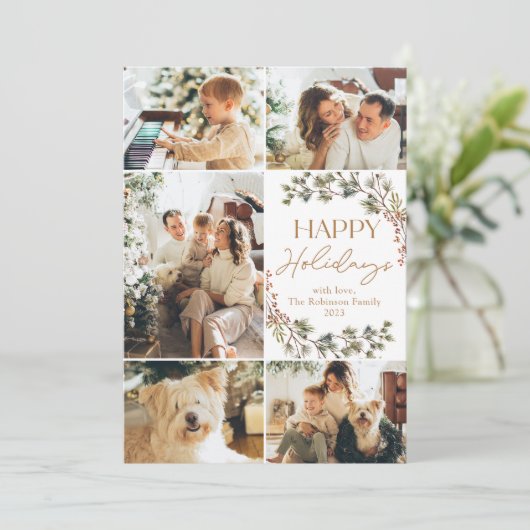 Prettige feestdagen Kaart Minimalistische eenvoudi (Staand voorkant)