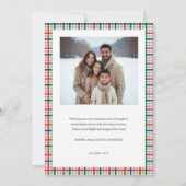 Prettige feestdagen Kaart Modern Gingham Family 2  (Achterkant)