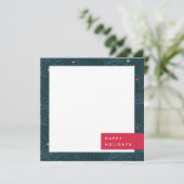 Prettige feestdagen Kaart Modern Spruce Custom (Staand voorkant)