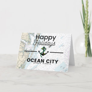 Prettige feestdagen Kaart- Ocean City Kaart