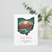 Prettige feestdagen Kaart Ohio Xmas Kaart (Staand voorkant)