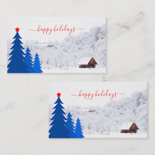 Prettige feestdagen Kaart plaatsen Plaatskaartje (Voorkant / Achterkant)