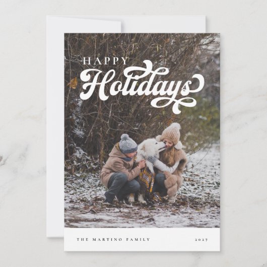 Prettige feestdagen Kaart Retro Fesia (Voorkant)