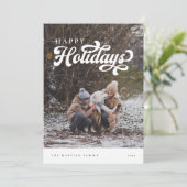 Prettige feestdagen Kaart Retro Fesia (Staand voorkant)