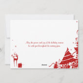 Prettige feestdagen Kaart | Rood, wit hert (Achterkant)