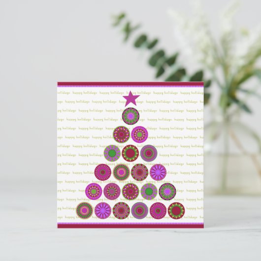 prettige feestdagen Kaart Sjabloon (Staand voorkant)