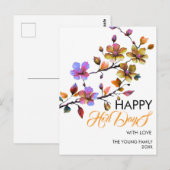 Prettige feestdagen Kaart Sjabloon, bewerken met T (Voorkant / Achterkant)