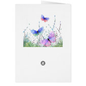 prettige feestdagen Kaart Spring Butterflies Flyin (Achterkant)