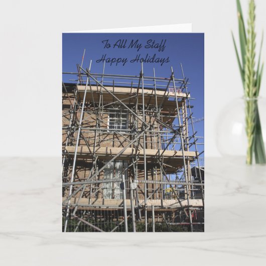 Prettige feestdagen Kaart Steigers voor al mijn pe (Voorkant)