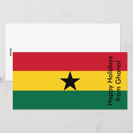 Prettige feestdagen Kaart uit Ghana (Voorkant / Achterkant)