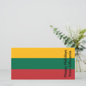 Prettige feestdagen Kaart uit Litouwen (Staand voorkant)