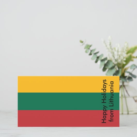 Prettige feestdagen Kaart uit Litouwen (Staand voorkant)