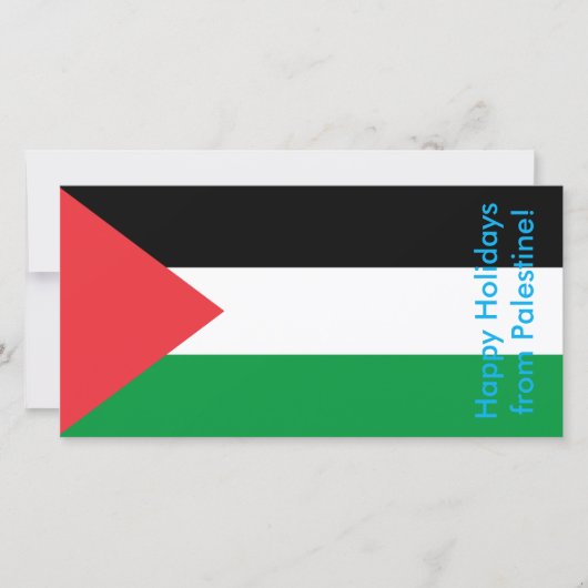 Prettige Feestdagen kaart uit Palestina (Voorkant)