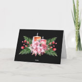 Prettige feestdagen Kaart Unieke Bloemenkaars Zwar (Achterkant)