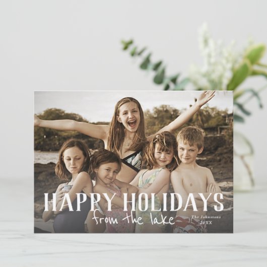 Prettige feestdagen Kaart van de locatie van het m (Staand voorkant)