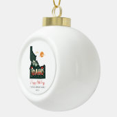 Prettige feestdagen Kaart van Idaho Keramische Bal Ornament (Rechts)