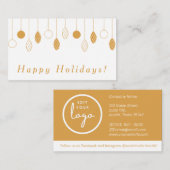 prettige feestdagen Kaart voor bedrijfsbehuizing (Voorkant / Achterkant)