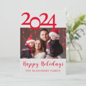 prettige feestdagen Kaart voor kerstfoto's (Staand voorkant)