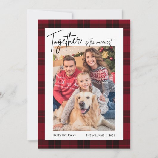 prettige feestdagen Kaart voor kerstfoto's (Voorkant)