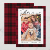 prettige feestdagen Kaart voor kerstfoto's (Voorkant / Achterkant)