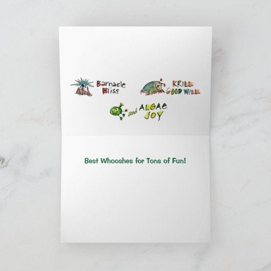 Prettige feestdagen Kaart Walviskerst (Binnen)